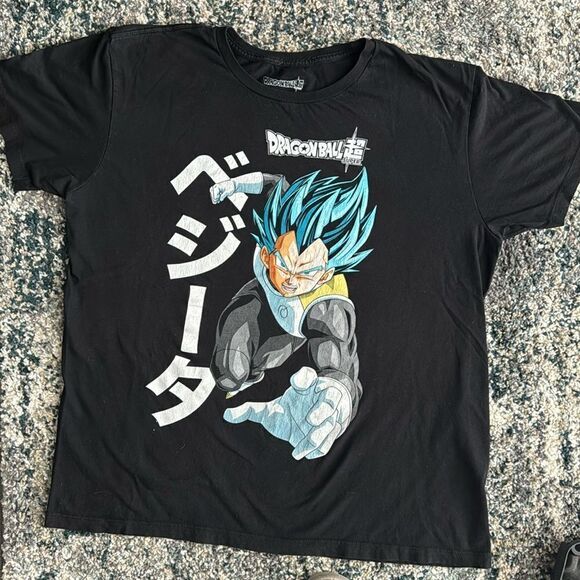 Dragon Ball Super Saiyan Vegeta Men's Black T-Shirt - Picture 1 of 5
